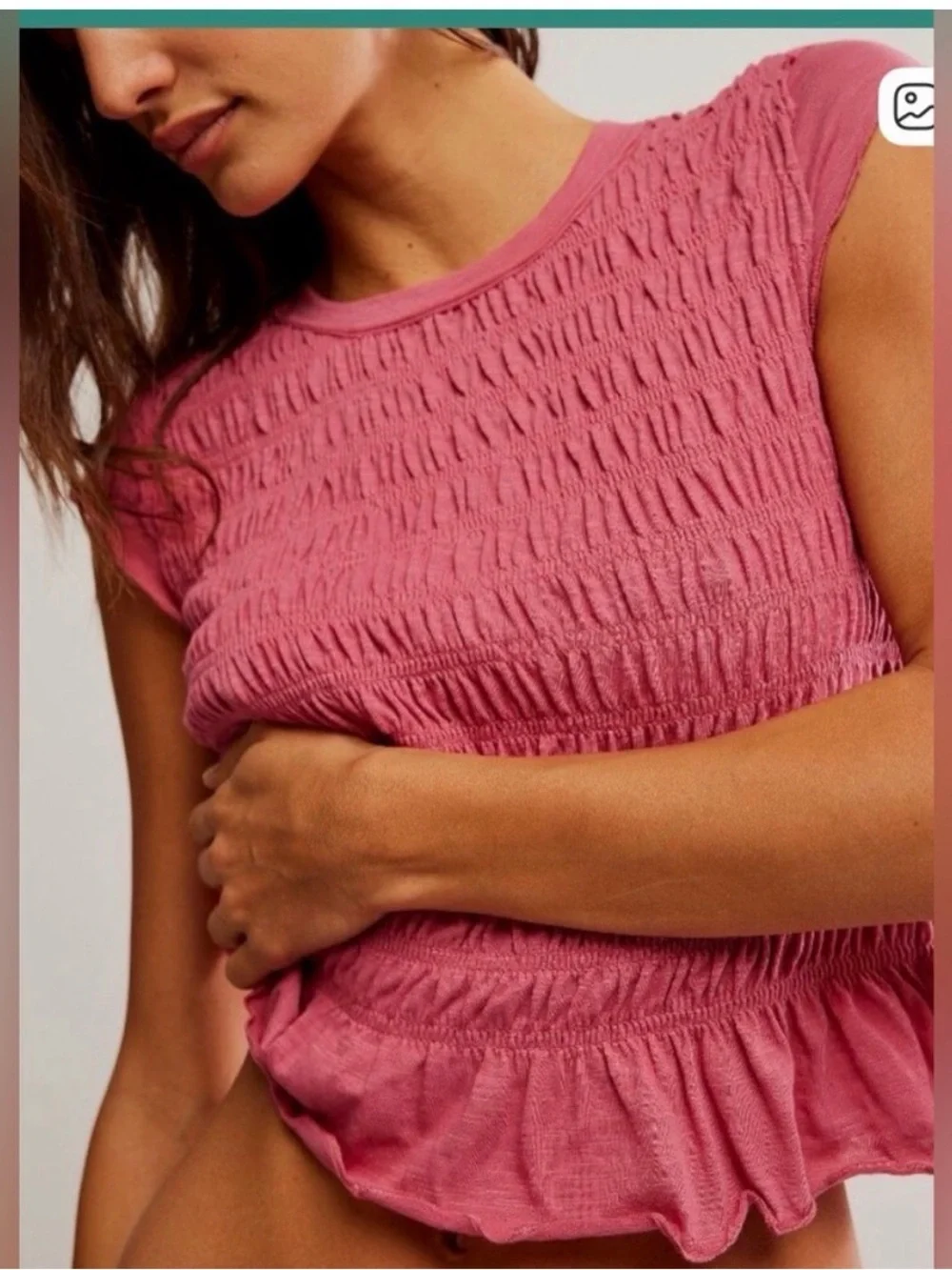 Free People We The Free Sylvie Tee. NWT. Soothing petal
